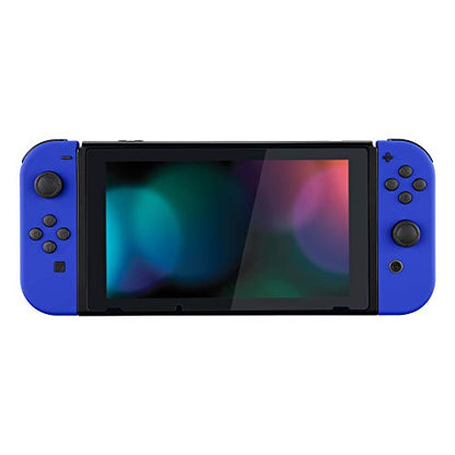 eXtremeRate DIY Replacement Shell Buttons for Nintendo Switch & Switch OLED, Blue Soft Touch Custom Housing Case with Full Set Button for Joycon Handheld Controller - Console Shell NOT Included - color: Blue