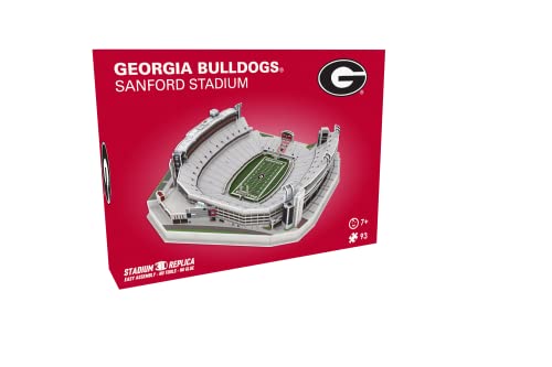 Pro Lion 3D Jigsaw Puzzle of Sanford Stadium Construction Building Kits - 93 Pieces | Georgia Bulldogs Football League Gifts for Boys, Adults, Men & Kids Aged 7+ | Puzzles Games Kit for Creative Fans - style: Georgia Bulldogs