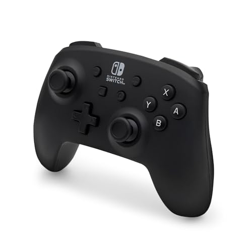 PowerA Wireless Controller - Nintendo Switch/Switch Lite/Switch-OLED Model, Nintendo Switch 2, Jet Black, Gamepad, Bluetooth, Motion Controls, Advanced Gaming Buttons, officially licensed - style: Jet Black