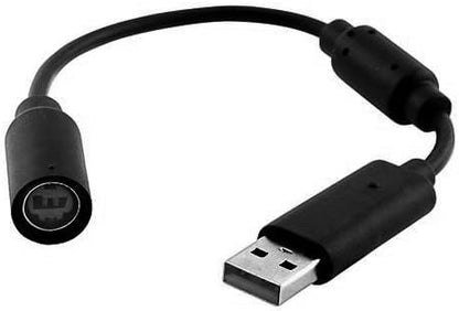 GANPUB Black Audio USB Breakaway PC Cable Cord Adapter Converter for Xbox 360 Controller RockSmith Real Tone Cable