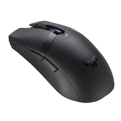ASUS TUF M4 Wireless Gaming Mouse | Dual Wireless Modes - P306, Ambidextrous Design, 12,000 dpi Sensor, 6 programmable Buttons, PBT top Cover Guard, Black Color - style: Wireless