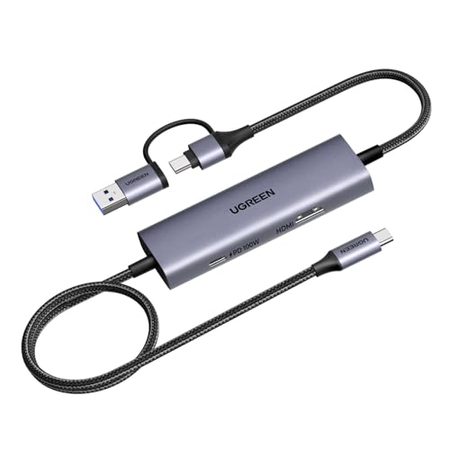 UGREEN 2K@30Hz USB C Video Capture Card with 100W PD 4K@30Hz HDMI Loop-Out, 1080P 60fps USB 3.0 Capture Card for Streaming Low Latency YUY2 VR Compatible with Switch, Stream Deck, Quest 3