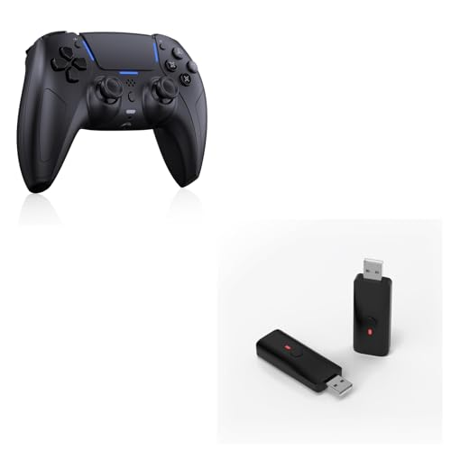 JDDWIN LED Wireless Gaming Controller for PS5 PS5 Bluetooth Wireless Controller Adapter