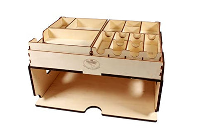 The Broken Token Flash Point: Fire Rescue Compatible Game Crate - Wooden Storage Box with Multiple Trays