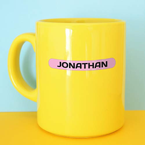 50 Personalized Adhesive Labels to Mark Objects 2.3 x 0.4 in. Waterproof Stickers to Mark School Supplies, Books, kindergartens Goods, Summer Camps, Children's Toys, etc. - color: Palette 9