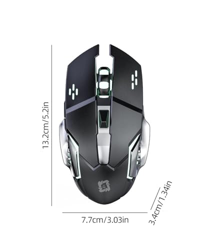 Wired Gaming Mouse with 4-Color Breathing Light, Silent Click, Ergonomic Hollow Side Wings, USB Professional Gamer Mouse for PC Laptop Desktop