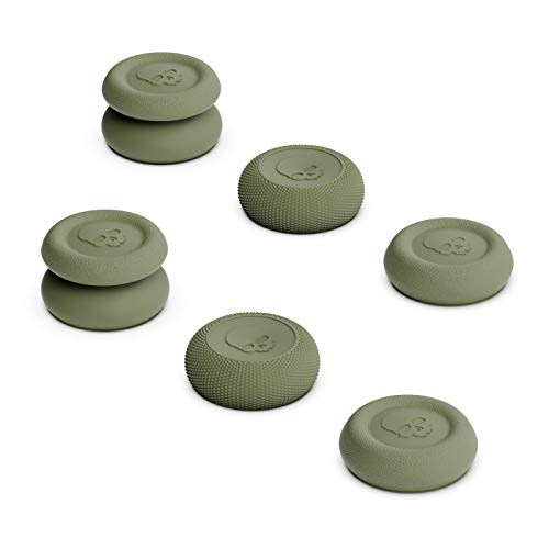 Skull & Co. Skin, CQC and FPS Thumb Grips Joystick Cap Analog Stick Cover for Steam Deck and ROG Ally- OD Green, Set of 6 - color: OD Green, size: Concave-6pcs