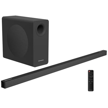 Westinghouse 2.1 Channel Soundbar with Wireless Subwoofer, DTS:X and Dolby Atmos, 120W RMS & 240W Max Output, for Smart TV, Home Theater Audio, HDMI/eArc, Bluetooth, Roku TV Ready - size: 2.1 Channel Soundbar with Subwoofer