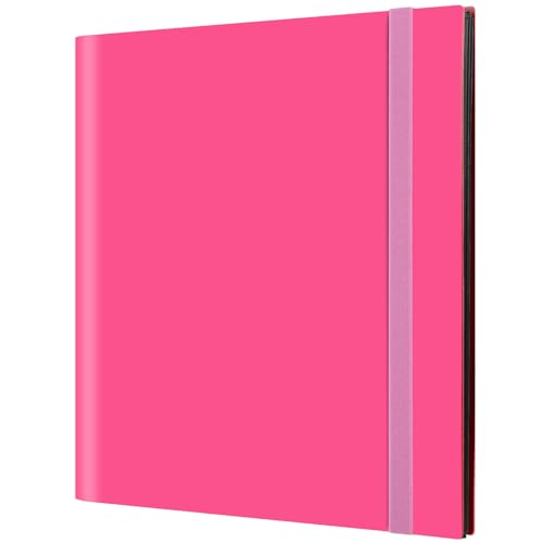 GEAoffice Card Binder 12 Pocket, 624 Pockets Trading Card Album Folder for Standard Cards, Side Loading Card Collection Folder for MTG, TCG, Sport Cards, Rose Pink - color: Rose Pink, size: Large-12 Pockets