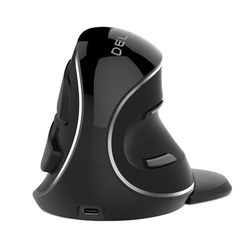 DELUX Wireless Ergonomic Vertical Mouse,Ergo Mouse for Large Hands (M618PD) - color: Bluetooth+2.4G
