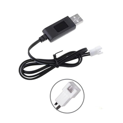 Gazechimp 3.7v Lithium Battery Charger | Replacement for Carrera Mario Remote Control RC Car Battery, USB Charging Cable Cord XH2.54mm 2P female connector