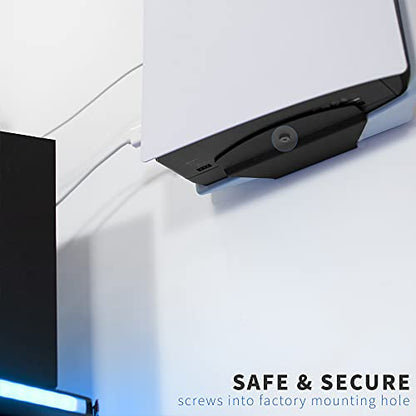 VIVO Steel Wall Mount Bracket Designed for PS5 Gaming Console, Vertical Display for PlayStation 5, Open Design, Black, MOUNT-PS5B - color: Black