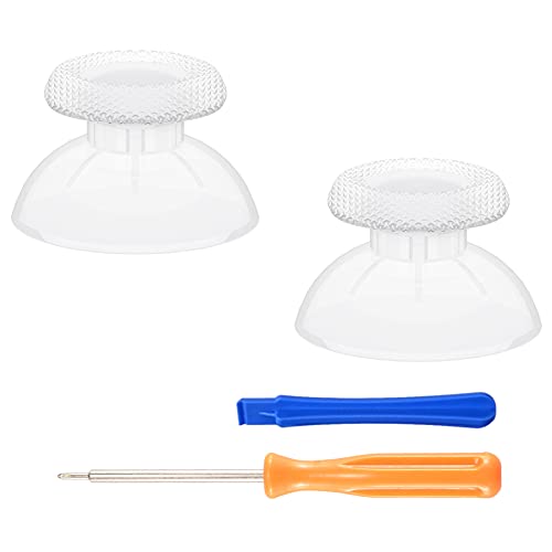 eXtremeRate Clear Replacement Thumbsticks for PS5 Controller, Custom Analog Stick Joystick for PS4 Controller Universal - color: Clear