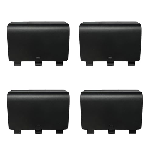 4 Pack One Controller Battery Back Cover for Xbox One/S/X Controller Battery Cover, Battery Back Shell Repair Part for XboxOne/S/X Controller, [NOT for Xbox Series X/S] (Black) - color: Black