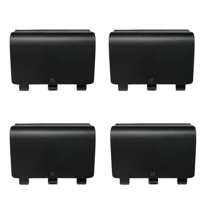 4 Pack One Controller Battery Back Cover for Xbox One/S/X Controller Battery Cover, Battery Back Shell Repair Part for XboxOne/S/X Controller, [NOT for Xbox Series X/S] (Black) - color: Black