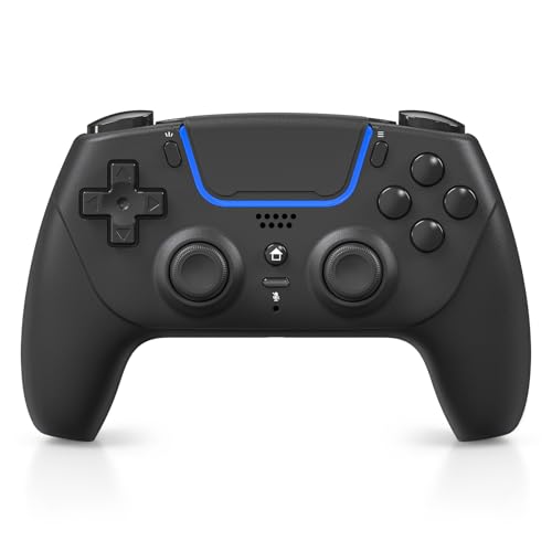 Choopp Wireless Controller Compatible with PS5/Pro/Slim/PC | Immersive Haptic Feedback, Intuitive Control, Adaptive Triggers, Ergonomic design, 3.5mm Headphone Jack, Microphone (black) - color: black