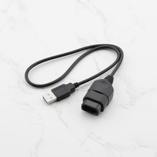 SING F LTD 2Pcs PC USB Adapter Cable Game Controller Adapter USB Converter Adapter Cable Compatible with Xbox Gen.1 Controller Black