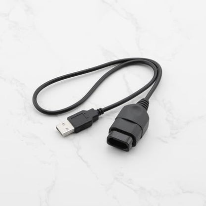 SING F LTD 2Pcs PC USB Adapter Cable Game Controller Adapter USB Converter Adapter Cable Compatible with Xbox Gen.1 Controller Black