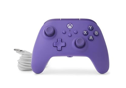 PowerA Wired Controller for Xbox Series X|S - Violet, gamepad, video game/gaming controller, works with Xbox One, Officially Licensed (Amazon Exclusive) - style: Violet
