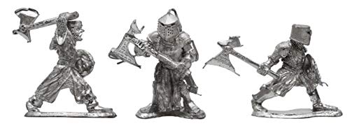 IRON WIND METALS 3 Piece 3-Stage Fighter with Axe Set - 100% Lead-Free Pewter - Classic Fantasy Miniatures for 28mm Table Top Games - Made in USA - RAL Partha Miniatures