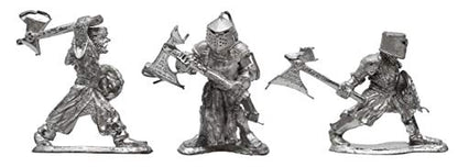 IRON WIND METALS 3 Piece 3-Stage Fighter with Axe Set - 100% Lead-Free Pewter - Classic Fantasy Miniatures for 28mm Table Top Games - Made in USA - RAL Partha Miniatures