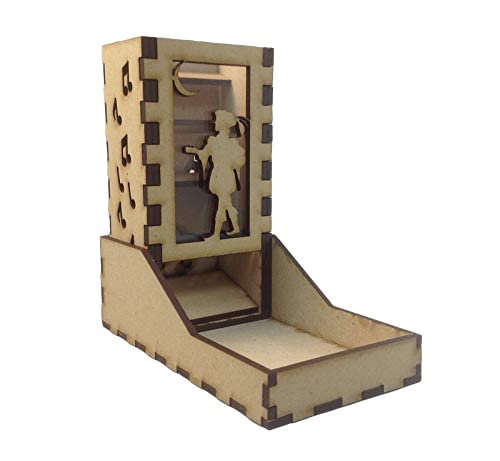 Bard Mini Dice Tower v1 Clear Acrylic Window Laser Cut MDF Unique Gift