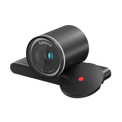 Lenovo QHD Webcam, AI Noise Cancellation and Enhanced Image Quality, 2K Resolution, 2X Digital Zoom, Physical Privacy Shutter, Directional Microphone, Teams Certified, Black - style: QHD