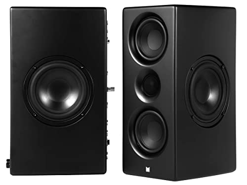 Monolith Powered Desktop Speakers - 100-Watt with Optical and USB Inputs, Subwoofer Output, Bluetooth aptX HD, Remote Control Included, for PCs and Laptops, Black, MTM-100