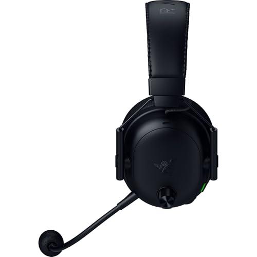 Razer BlackShark V3 Pro Wireless ANC Gaming Headset for PC, Black | Full Band Mic, 50mm Drivers, 2.4 GHz, Bluetooth, USB, 3.5mm, Works with Mac, PS5, Nintendo Switch, Smartphone, 70 Hr Battery - color: Black, style: PC