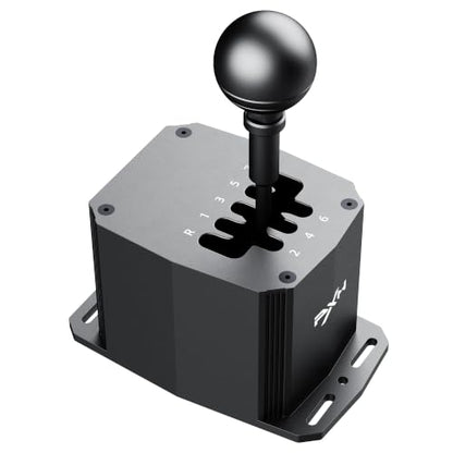 PXN SF U H-Pattern Shifter, 7+R CNC Metal Gear Shifter | Dual Hall Sensors, Spring-Ball Mechanism, USB & PXN Base Compatible for PC Sim Racing