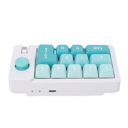 Fabater Mechanical Number Pad, Wired USB Numeric Keypad with 12 RGB LED Backlight and Joystick Roller, 12 Keys Macro Keyboard for Laptop PC Gaming, Numpad for Laptop Computer (Green) - color: Green