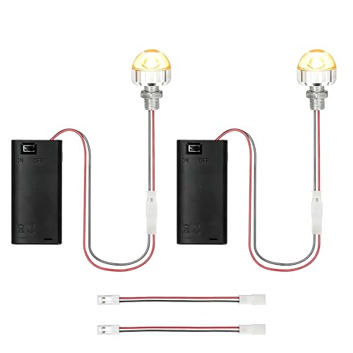 2 Pack Mini LED Light Kit, Battery Operated Warm White Lights with Battery Holder, Switch & Extension Cords for DIY Crafts Like Dollhouses and Shadow Boxes, Ages 14+ - color: Warm White