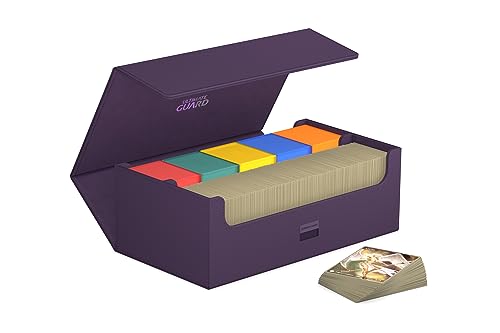 Ultimate Guard Arkhive 800+, Deck Case for 800 Double-Sleeved TCG Cards, Purple, Compatible with Boulders, Magnetic Closure & Microfiber Inner Lining - color: Purple, size: 800+