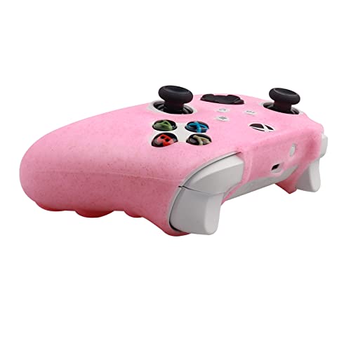 RALAN Glitter Controller Skin for Xbox Series, Anti-Slip Silicone Controller Cover Protector Case Compatible for Xbox Series Gamepad Joystick with 4 Cat Caps and Black Pro Thumb Grip x 8. - color: Pink