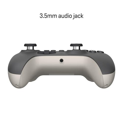 8Bitdo Ultimate C Wired Controller with RGB Lighting Fire Ring - Dark Gray | Officially Licensed, Hall Effect Joysticks, Hall Trigger, 3.5mm Audio Jack, for Xbox Series X|S, Xbox One, Windows 10/11 - color: Dark Gray