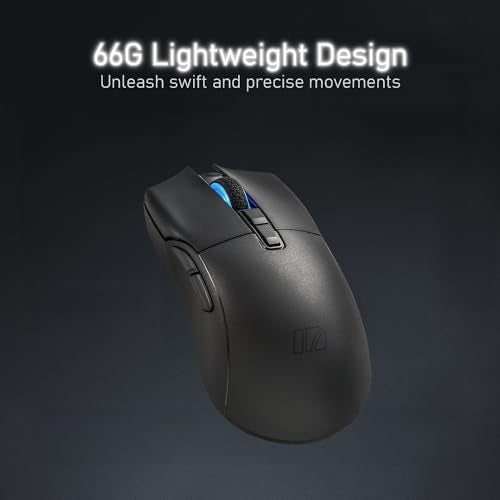 iRocks M31R Wireless Gaming Mouse, Triple Mode 2.4G/ Bluetooth/USB-C Detachable Cable Gaming Mouse, Kailh GM8.0 Mouse Switches, Advanced PixArt PAW3395 Optical Sensor, Up to 26,000 DPI - Black - color: Black