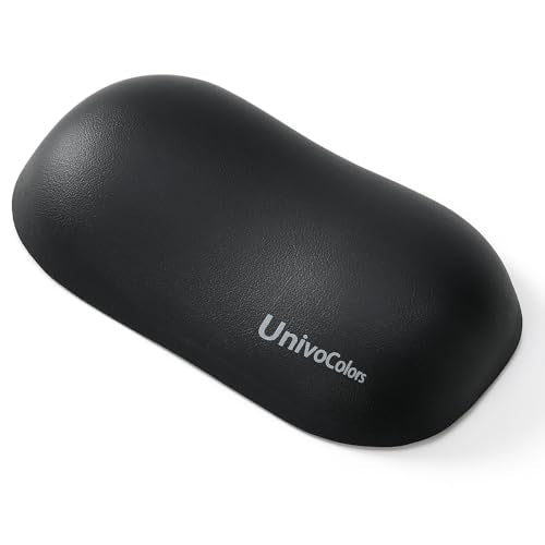 UnivoColors Design-Wave Wrist Rest, Artificial Sheepskin+Memory Foam+Ergonomic+Anti-Slip Gel, Resilience Support During Work and Gaming,Mouse Accessory,Black - color: Wr_black, style: Wrist Rest