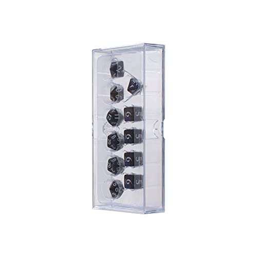 Ultra PRO - Eclipse 11 Dice Set (Jet Black) - Great Dice Set for All Kinds of Card Games and Board Games Such As, DND, MTG, and RPG - UP Your Game with Ultra PRO - color: Jet Black