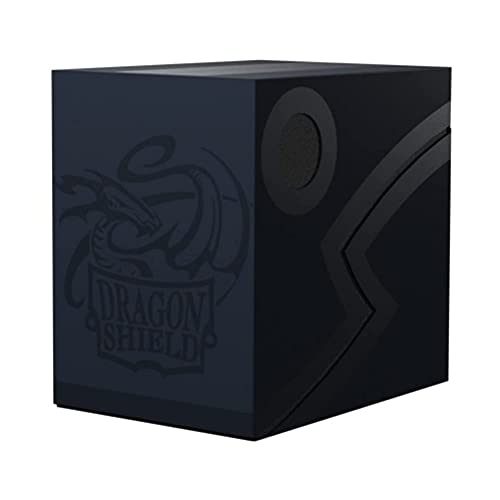 Dragon Shield Deck Box – Dragon Shield Double Shell: Midnight Blue/Black - MTG Card Sleeves are Smooth & Tough - Compatible with Pokemon & Magic The Gathering Cards - color: Midnight Blue/Black