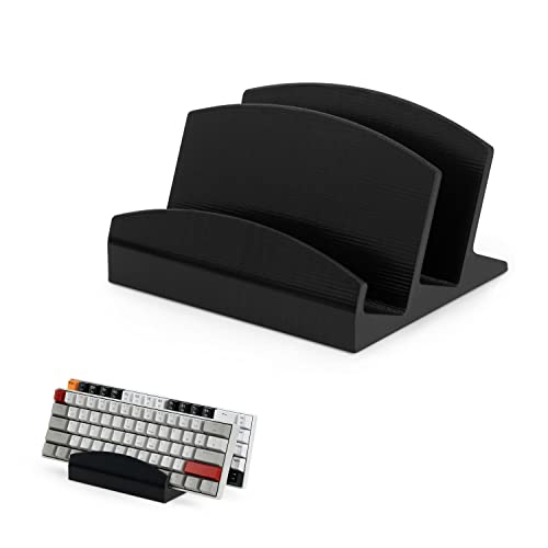BRAINWAVZ Dual Desktop Keyboard Stand Holder, Suitable for Small Gaming Keyboards and Large Full-Size Boards, Organize Your Workspace and Keeping it Clutter-Free (D02) - color: DK02
