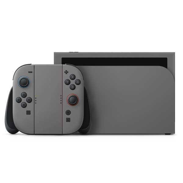 Skinit Decal Gaming Skin Compatible with Nintendo Switch 2 (2025) with Joy-Con - Gray Design - color: Grey - SOLIDX44