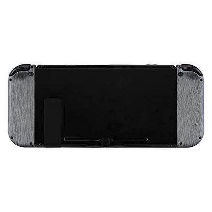 eXtremeRate DIY Replacement Shell Buttons for Nintendo Switch & Switch OLED, Brushed Silver Soft Touch Custom Housing with Full Set Button for Joycon Handheld Controller - Console Shell NOT Included - color: Brushed Silver