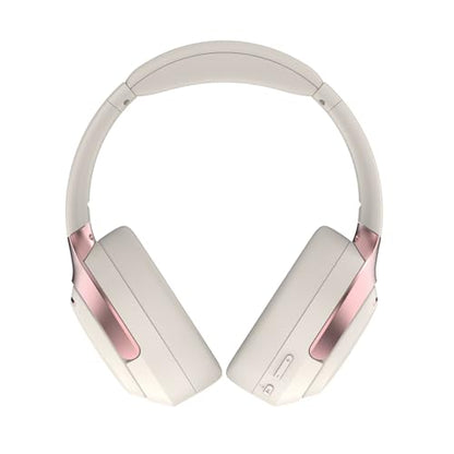 LC30Pro Hybrid Active Noise Cancelling Headphones, 100H Playtime Bluetooth Headphones, HiFi Audio Wireless Headphone with Foldable Design (Beige White), Gifts - color: Beige White