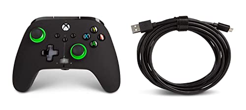 PowerA Enhanced Wired Controller for Xbox Series X|S - Green Hint, Officially Licensed for Xbox - color: Green Hint