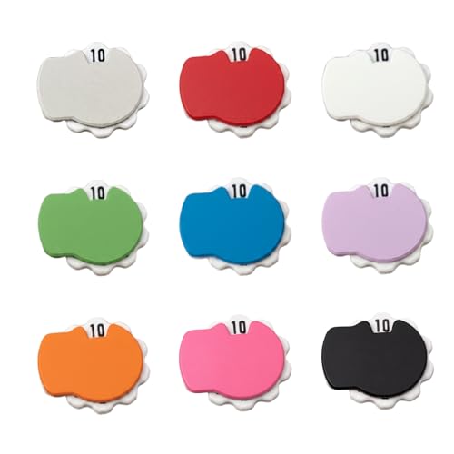 Life Counters Spinner, TCG Token Tracker Spinner Dial for +1/+1 Tracker, 1 to 20 Number Game Marker with Easy Turn Scalloped Edge, Flat Anti-Roll Board Game Accessories, 9 Pack