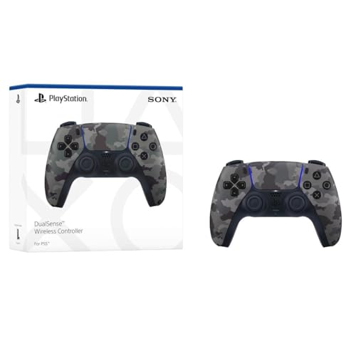 PlayStation Sony 5 DualSense Wireless Controller - Gray Camouflage (Renewed) - color: Gray Camouflage