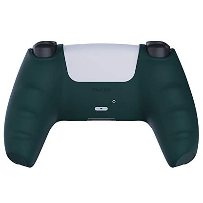 PlayVital Racing Green Pure Series Anti-Slip Silicone Cover Skin for ps5 Controller, Soft Rubber Case for ps5 Wireless Controller with Black Thumb Grip Caps - color: Racing Green