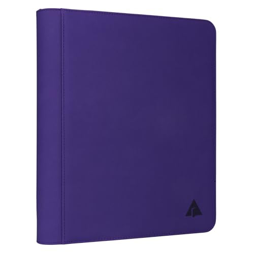 Top loader Binder, Holds 504 Top loaders, 9-Pocket Top Loader Binders with Sleeves for TCG & Sports Cards in 3'' x 4'' Top loaders -Purple - color: Purple