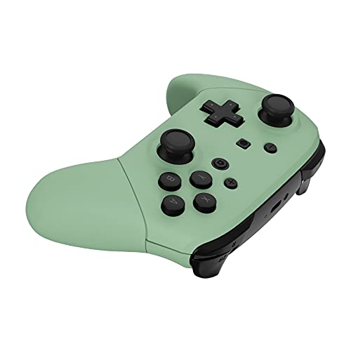 eXtremeRate Matcha Green Faceplate Backplate Handles for Nintendo Switch Pro, DIY Replacement Hand Grip Housing Shell Cover for Nintendo Switch Pro Controller - Controller NOT Included - color: Matcha Green