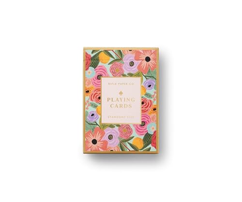 RIFLE PAPER CO. Garden Party Themed Playing Cards for Adults, Standard Deck of Cards for Card Games and Poker at Home or Party, Beautiful Printed Floral Design